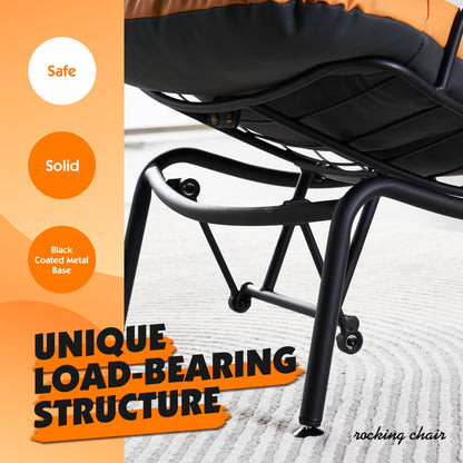 Poltrona a dondolo reclinabile OVIOS per soggiorno con poggiapiedi