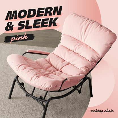 Poltrona a dondolo reclinabile OVIOS per soggiorno con poggiapiedi