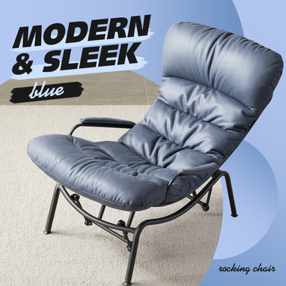 Poltrona a dondolo reclinabile OVIOS per soggiorno con poggiapiedi