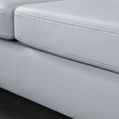 Divano chaise longue reversibile OVIOS con cuscini soffici e gambe in metallo