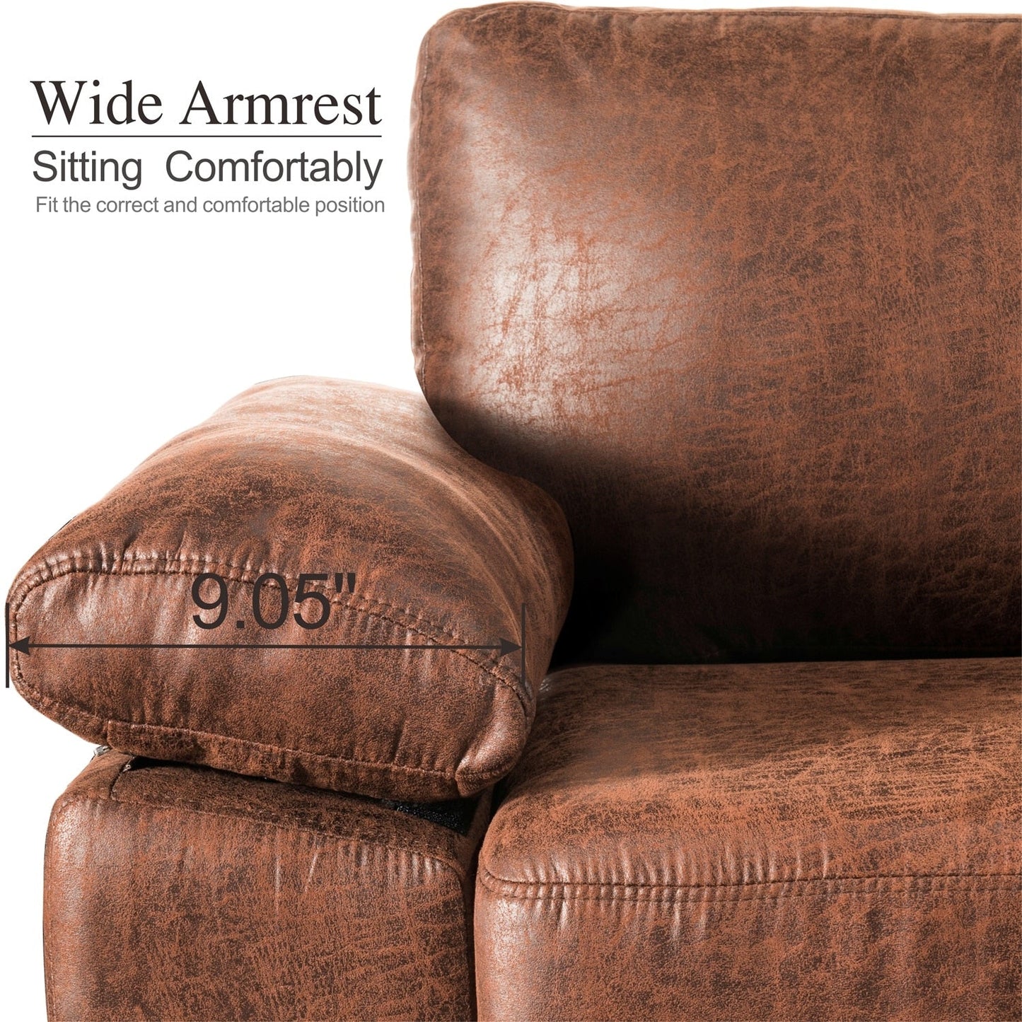 Divano chaise longue reversibile OVIOS con cuscini soffici e gambe in metallo