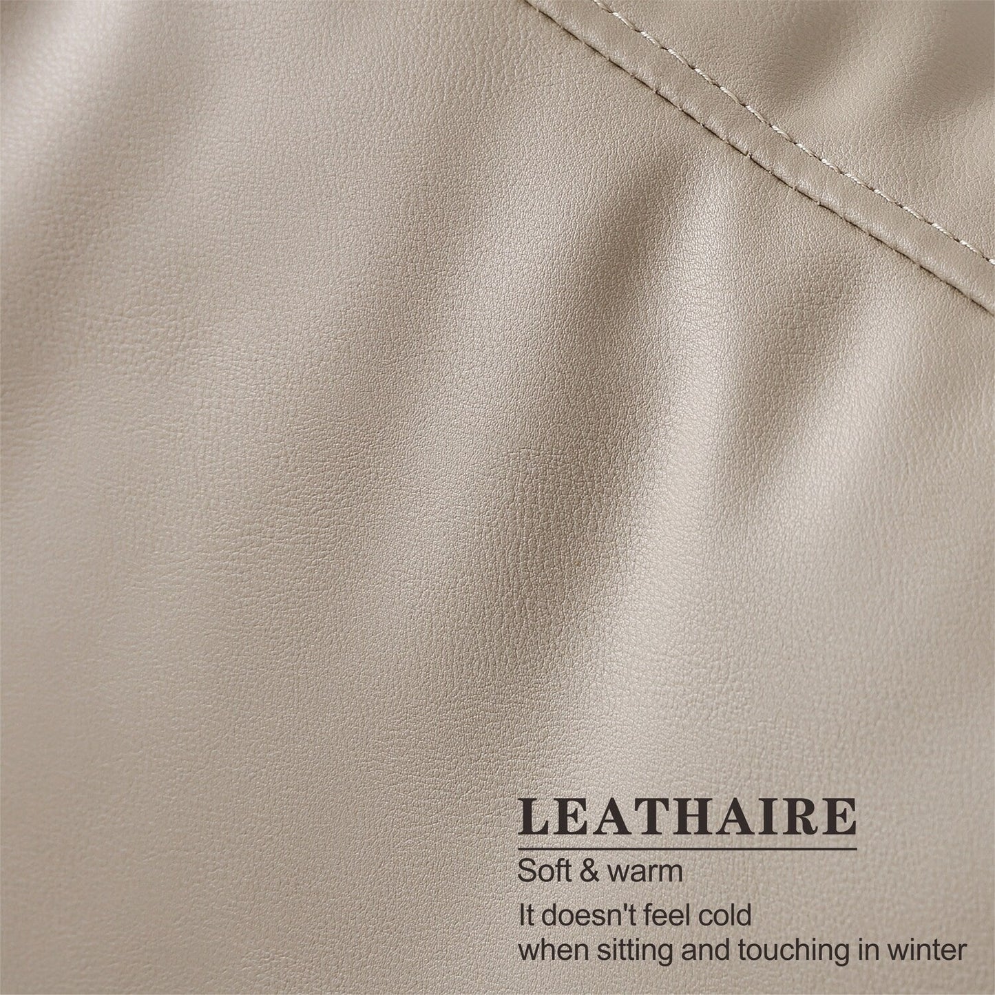 Divano chaise longue reversibile OVIOS con cuscini soffici e gambe in metallo