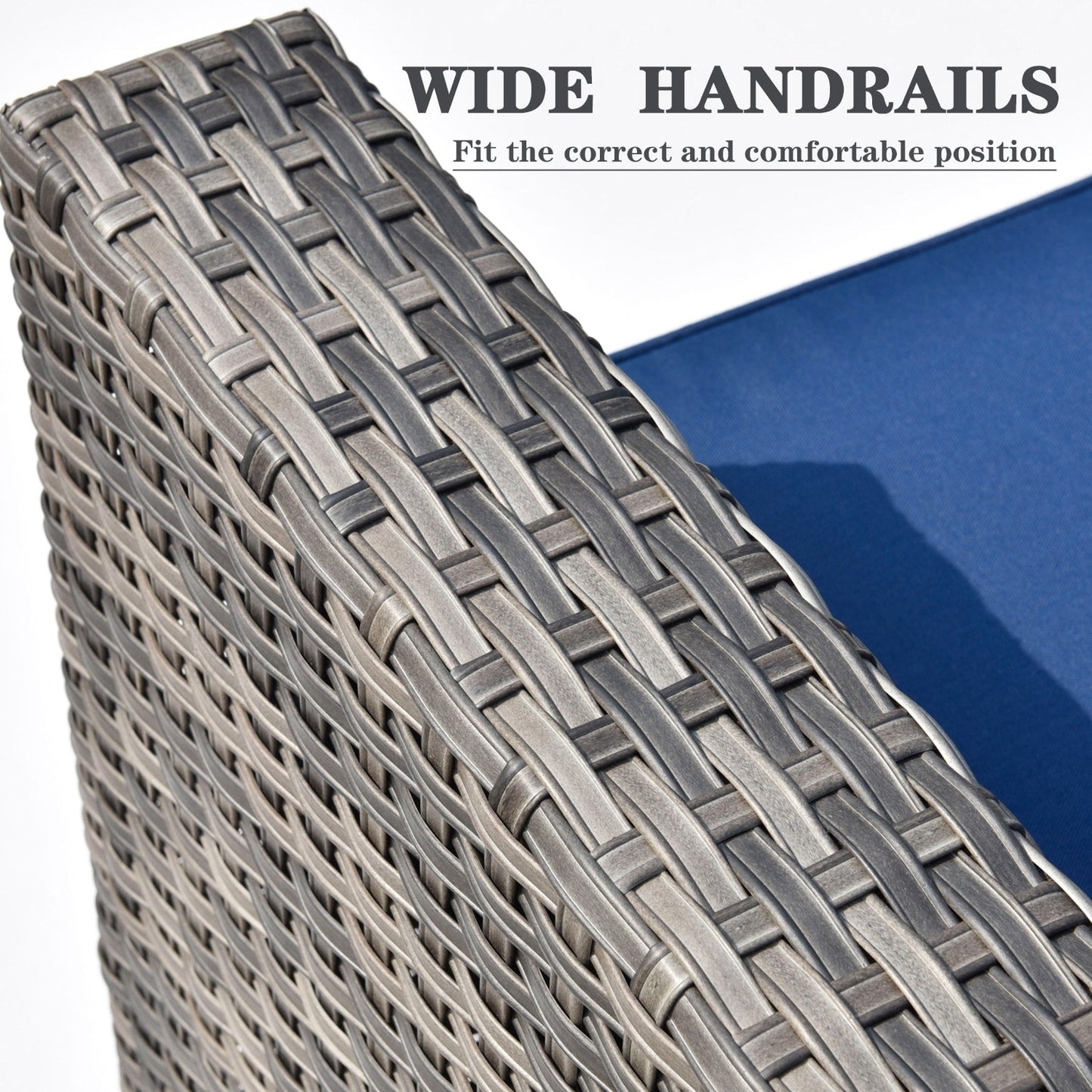 Set di divani componibili OVIOS Deep Seat Wicker da 7 pezzi