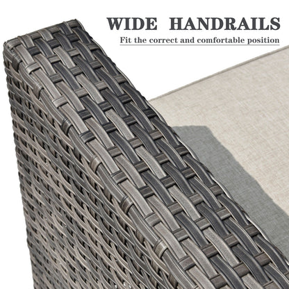 Set di divani componibili OVIOS Deep Seat Wicker da 7 pezzi