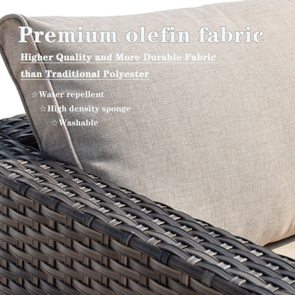 Set di divani componibili OVIOS Deep Seat Wicker da 7 pezzi