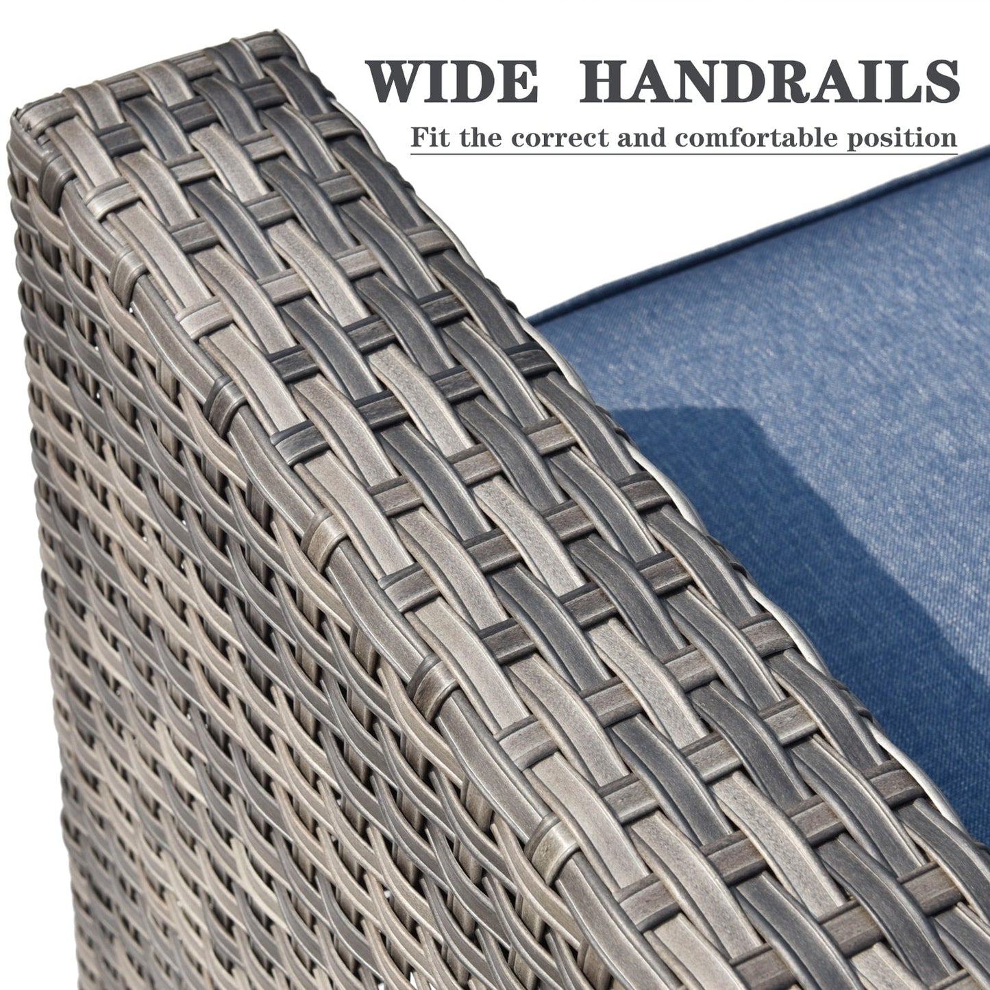 Set di divani componibili OVIOS Deep Seat Wicker da 7 pezzi