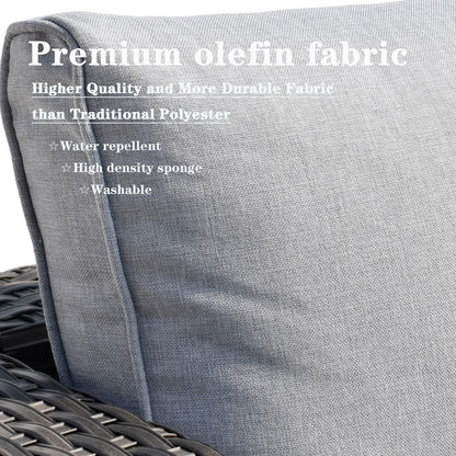 Set di divani componibili OVIOS Deep Seat Wicker da 7 pezzi