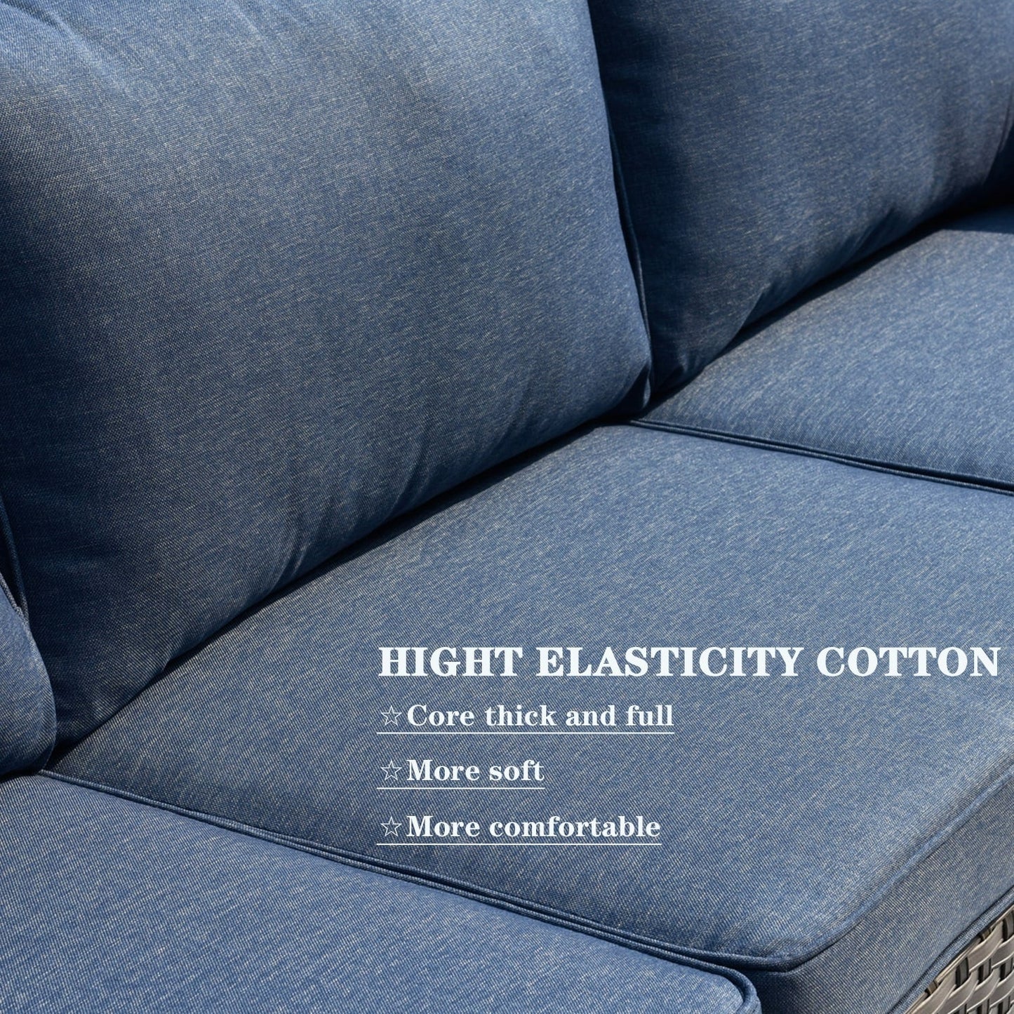 Set di divani componibili OVIOS Deep Seat Wicker da 7 pezzi