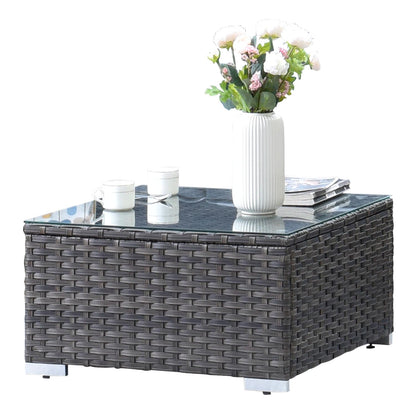 Set di divani componibili OVIOS Deep Seat Wicker da 7 pezzi