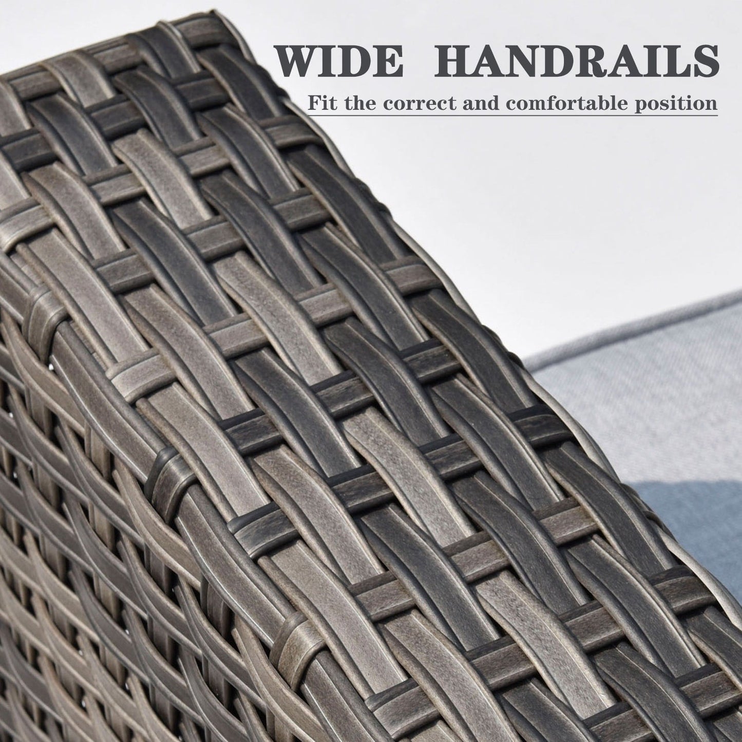 Set di divani componibili OVIOS Deep Seat Wicker da 7 pezzi