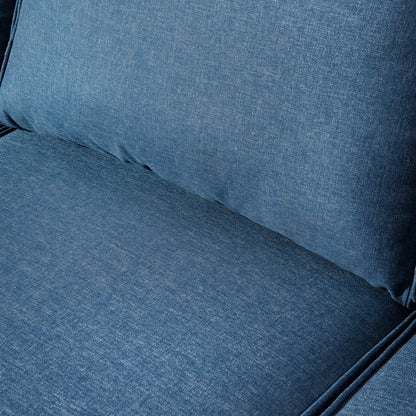 Set di mobili da giardino in vimini OVIOS da 7 pezzi con sedie a dondolo girevoli