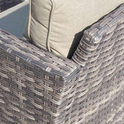 Set di mobili da conversazione in vimini da giardino OVIOS da 8 pezzi con sedie girevoli