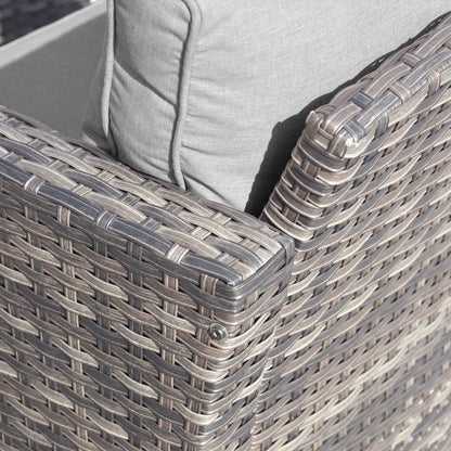 Set di mobili da conversazione in vimini da giardino OVIOS da 8 pezzi con sedie girevoli