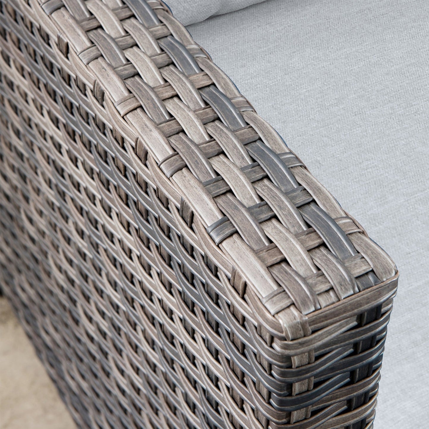 Set di mobili da conversazione in vimini da giardino OVIOS da 8 pezzi con sedie girevoli