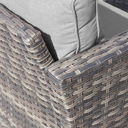 Set di divani da conversazione in vimini da giardino OVIOS da 6 pezzi con sedie a dondolo girevoli