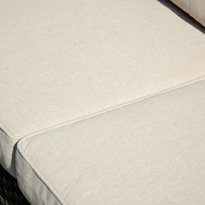 Set di divani da conversazione in vimini da giardino OVIOS da 6 pezzi con sedie a dondolo girevoli