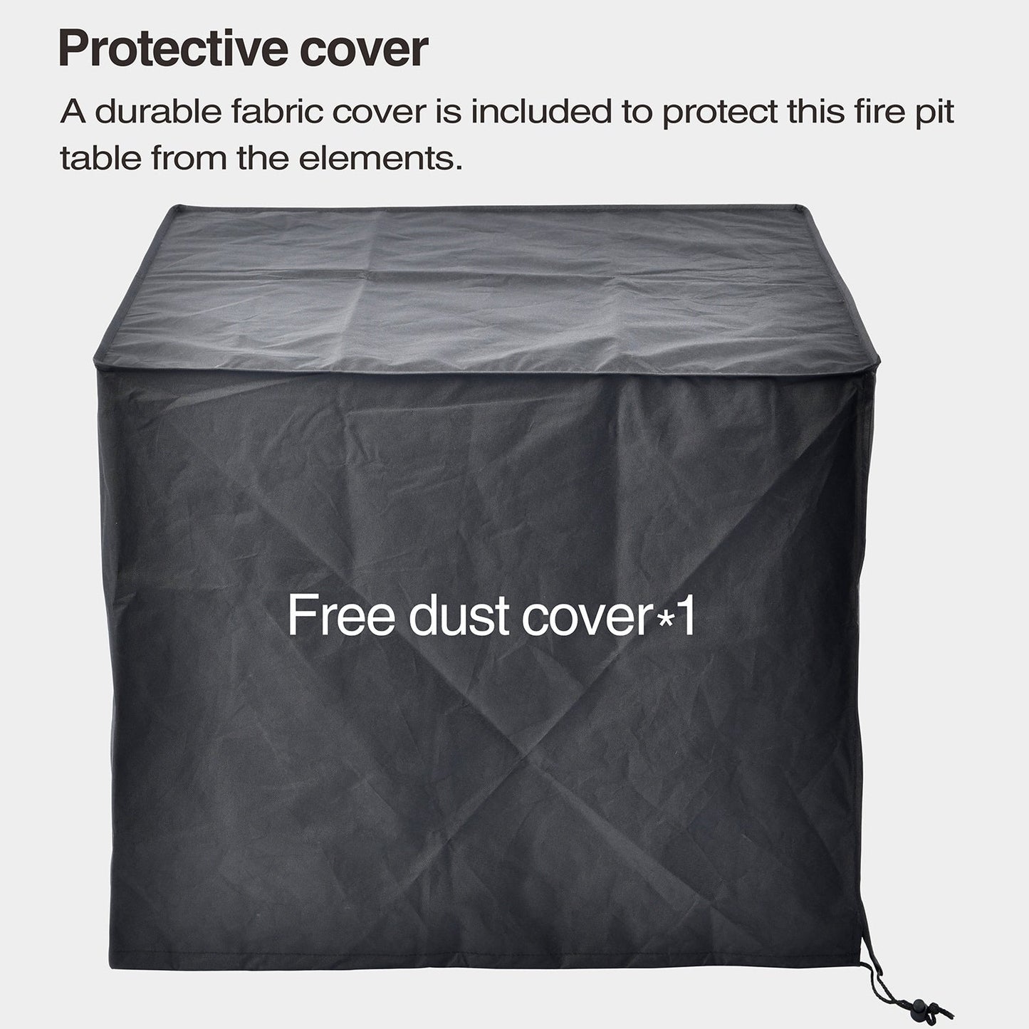 Set di 5 sedie da giardino in vimini OVIOS con tavolo da fuoco da 30 cm