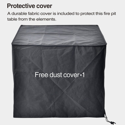 Set di 5 sedie da giardino in vimini OVIOS con tavolo da fuoco da 30 cm