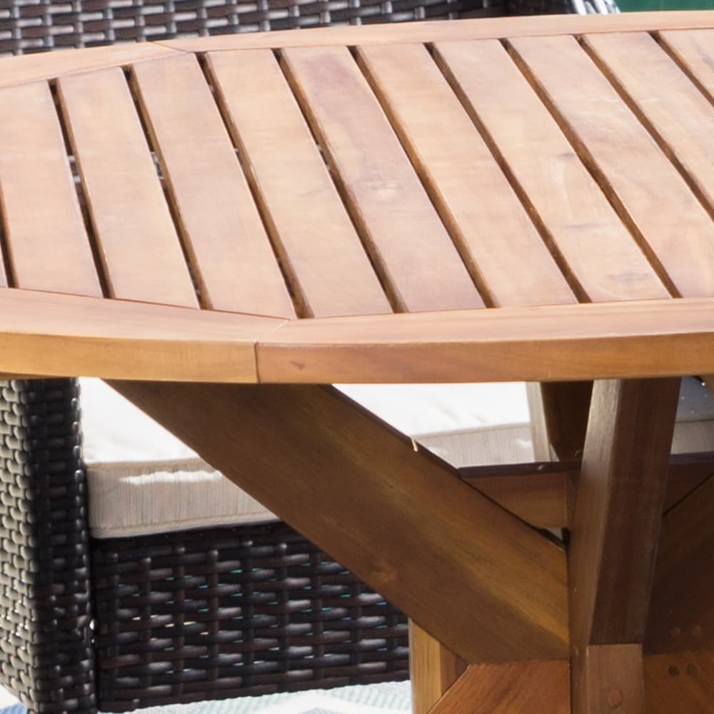 Set da pranzo Owen in legno e vimini da 5 pezzi di Christopher Knight Home