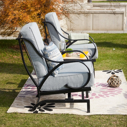 PATIO FESTIVAL Gruppo di sedute da conversazione per esterni da 3 pezzi con cuscini