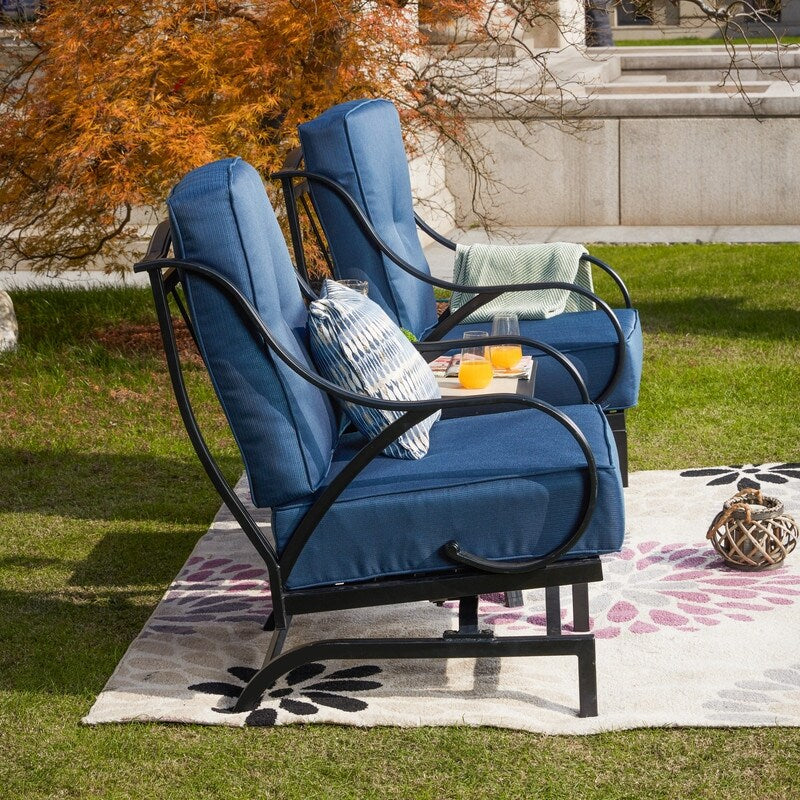 PATIO FESTIVAL Gruppo di sedute da conversazione per esterni da 3 pezzi con cuscini