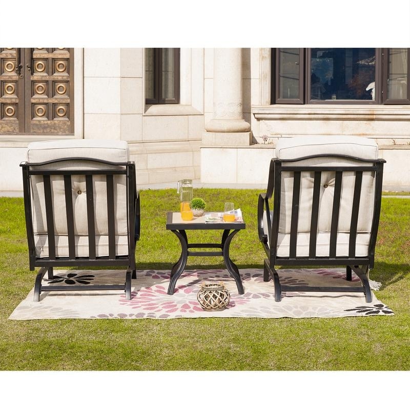 PATIO FESTIVAL Gruppo di sedute da conversazione per esterni da 3 pezzi con cuscini