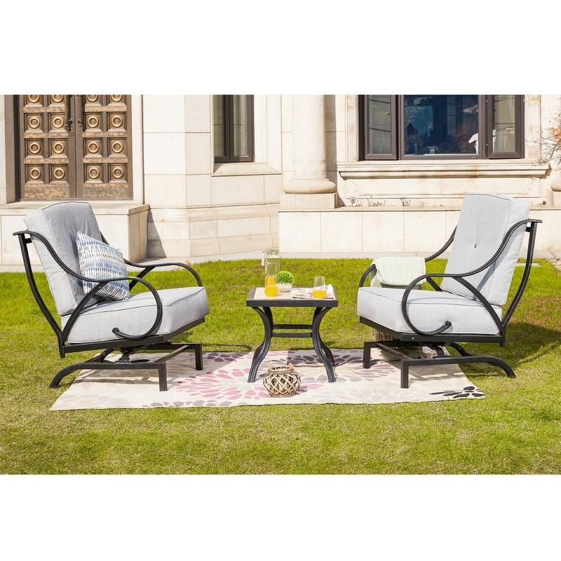 PATIO FESTIVAL Gruppo di sedute da conversazione per esterni da 3 pezzi con cuscini