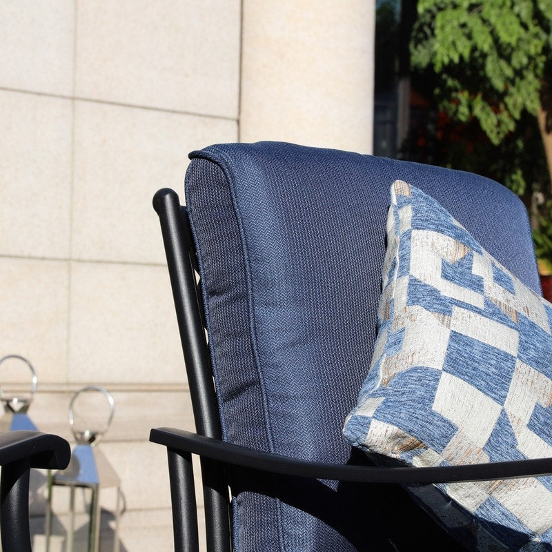 PATIO FESTIVAL Set da conversazione per esterni da 3 pezzi con cuscini