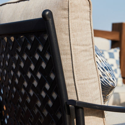 PATIO FESTIVAL Set da conversazione per esterni da 3 pezzi con cuscini