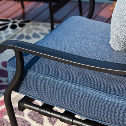 PATIO FESTIVAL Set da conversazione per esterni da 3 pezzi con cuscini