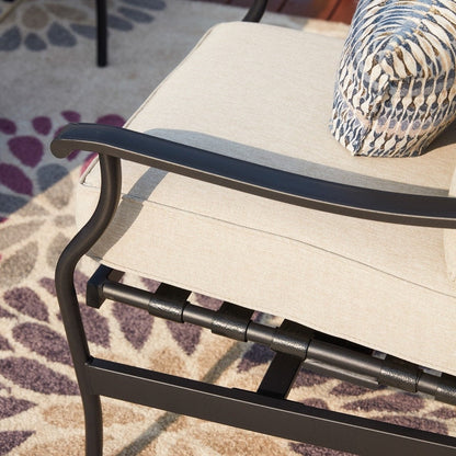 PATIO FESTIVAL Set da conversazione per esterni da 3 pezzi con cuscini