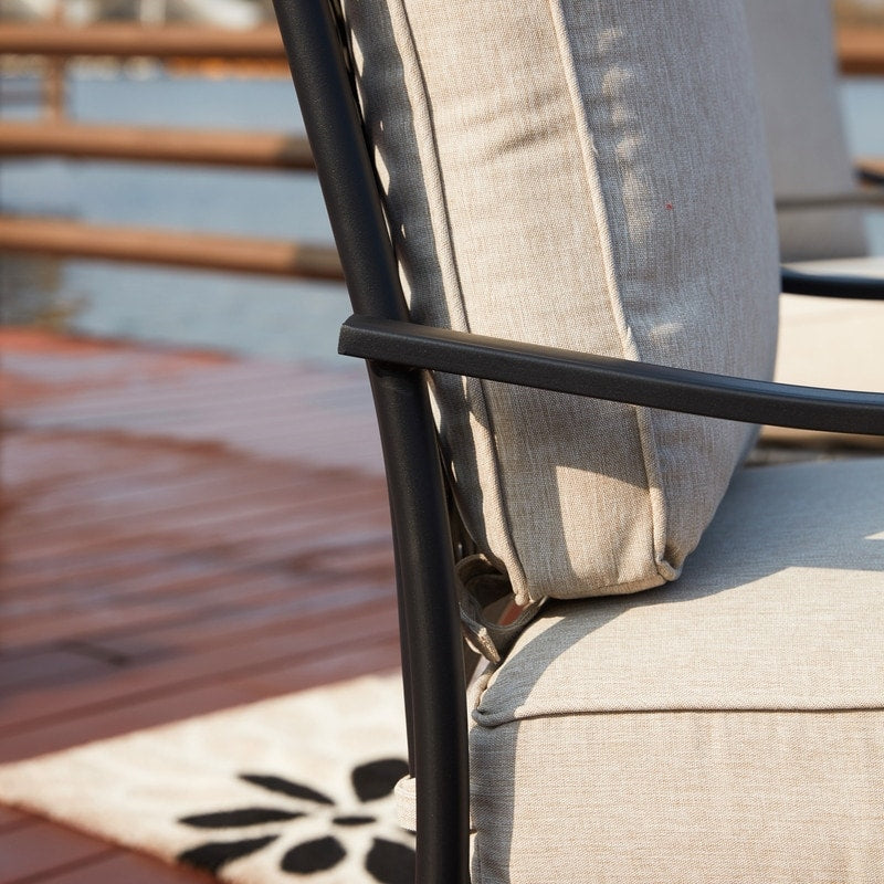 PATIO FESTIVAL Set da conversazione per esterni da 3 pezzi con cuscini