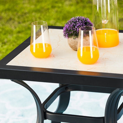 PATIO FESTIVAL Set da conversazione per esterni da 3 pezzi con cuscini