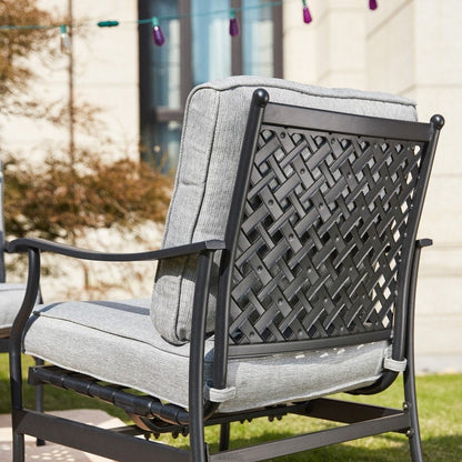 PATIO FESTIVAL Set da conversazione per esterni da 3 pezzi con cuscini