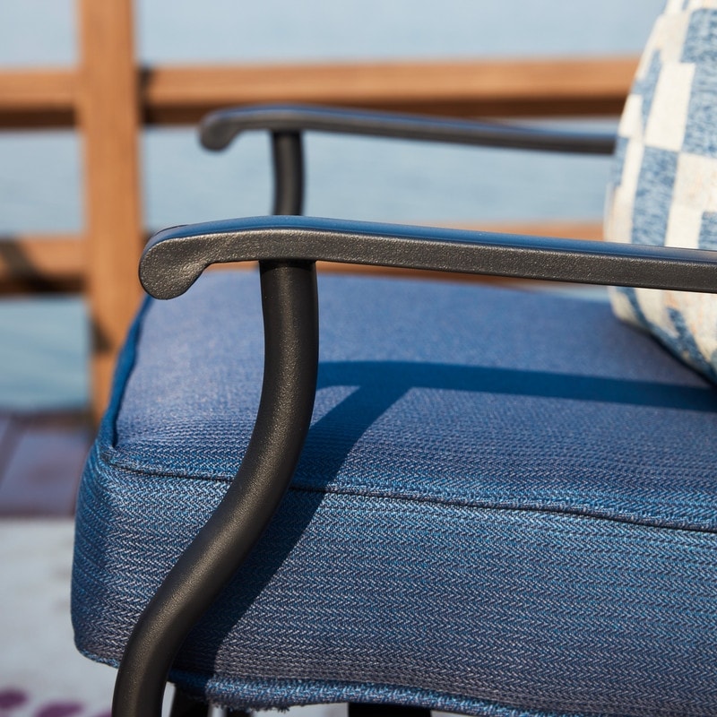 PATIO FESTIVAL Set da conversazione per esterni da 3 pezzi con cuscini