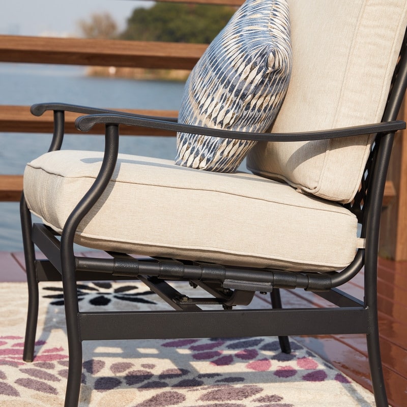 PATIO FESTIVAL Set da conversazione per esterni da 3 pezzi con cuscini