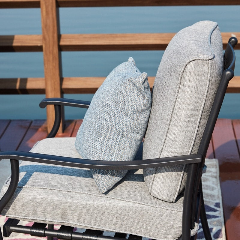 PATIO FESTIVAL Set da conversazione per esterni da 3 pezzi con cuscini