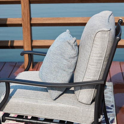 PATIO FESTIVAL Set da conversazione per esterni da 3 pezzi con cuscini