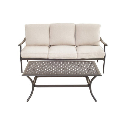 PATIO FESTIVAL Divano da esterno a 3 posti con tavolino da caffè