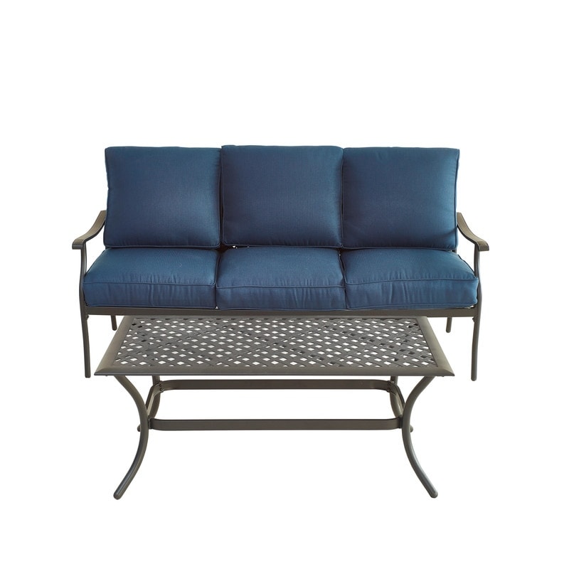 PATIO FESTIVAL Divano da esterno a 3 posti con tavolino da caffè