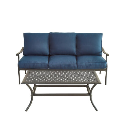 PATIO FESTIVAL Divano da esterno a 3 posti con tavolino da caffè