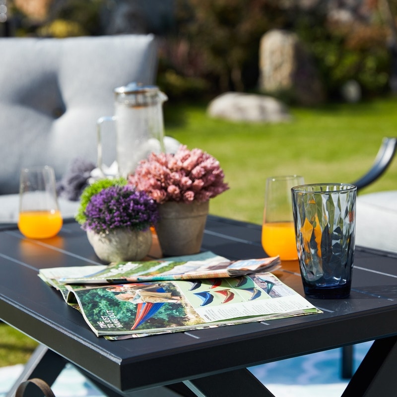 PATIO FESTIVAL Gruppo di divani da esterno a 4 pezzi con cuscini