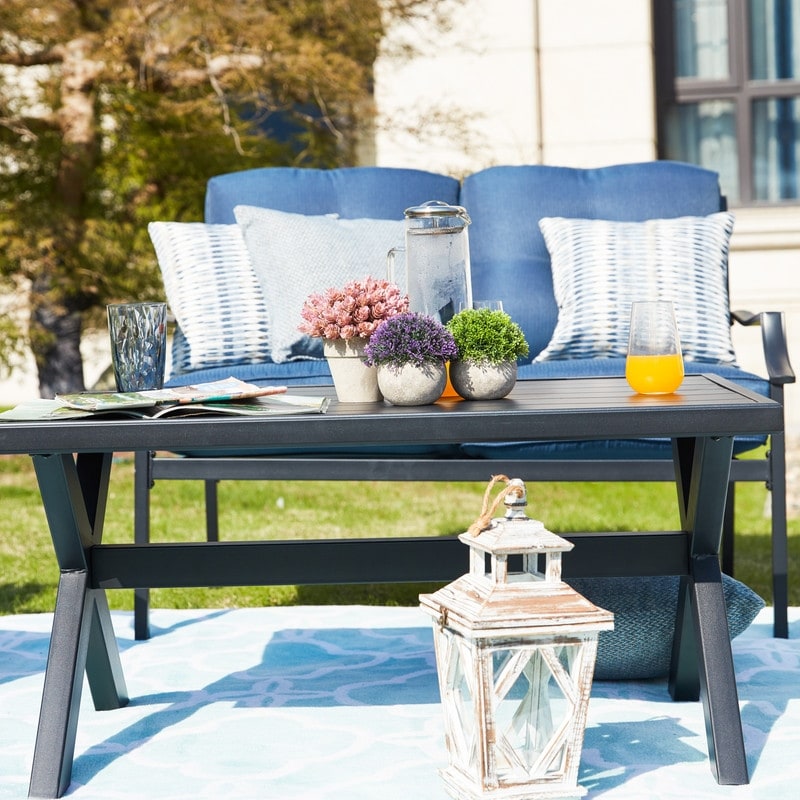 PATIO FESTIVAL Gruppo di divani da esterno a 4 pezzi con cuscini