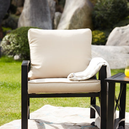 PATIO FESTIVAL Set da conversazione per esterni per 4 persone con cuscini