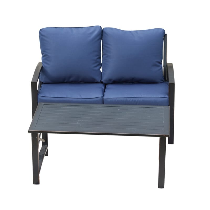 PATIO FESTIVAL Set da conversazione per esterni per 4 persone con cuscini