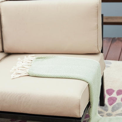 PATIO FESTIVAL Divano angolare da esterno in 2 pezzi con cuscini