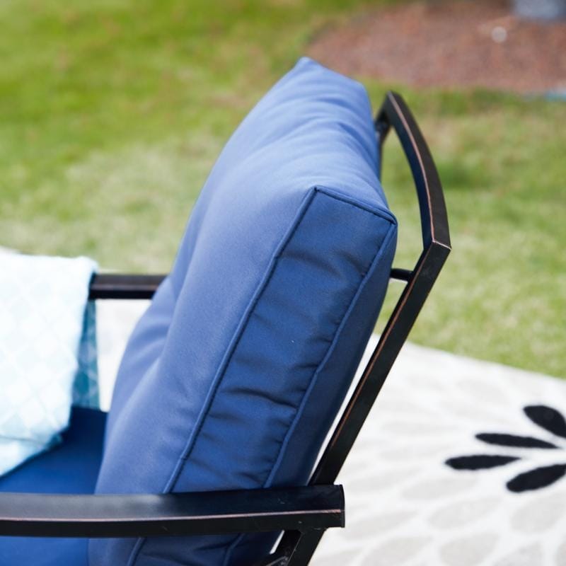 PATIO FESTIVAL - Set da conversazione con sedia a dondolo da esterno da 3 pezzi con cuscini