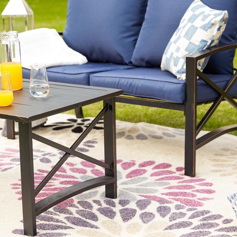 PATIO FESTIVAL Set da conversazione per esterni per 4 persone con cuscini