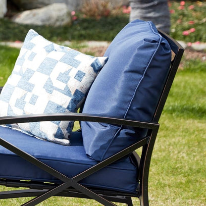 PATIO FESTIVAL Gruppo di sedute da esterno da 6 pezzi e 4 posti con cuscini