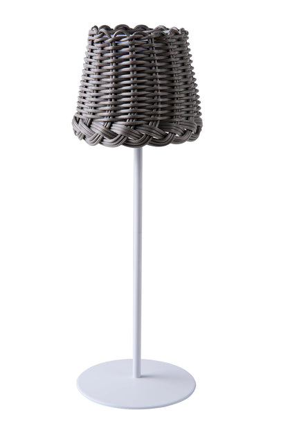 Svampitella - Abat Jour Touch Cappello Grigio Base Bianca